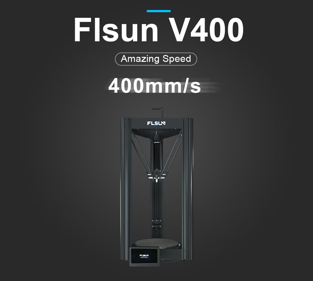 [AU/EU/US]Flsun V400 Triple Speed 400㎜/s 3D Printer Ø300*410 Print Size with Klipper Pre-installed/Dual Gear Extruder/7&q